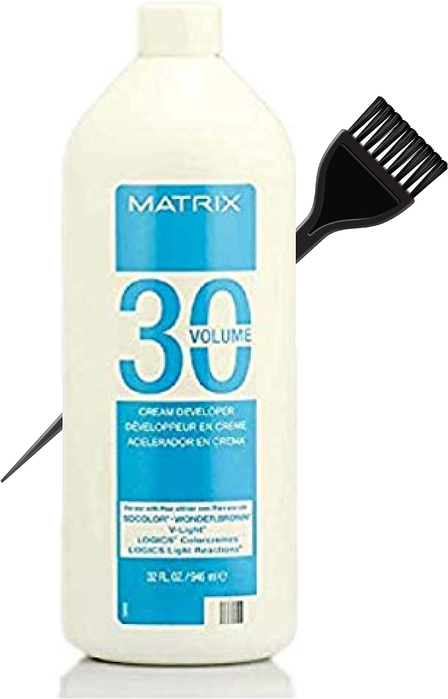 MATRlX Cream Developer (w/Sleek Tint Brush) Haircolor Dye Universal Creme Developer Peroxide Hair Color for SoColor, Color Sync, So Color (30 Volume / 9% - 32 oz.)