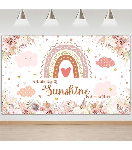 A Little Ray Of Sunshine Is Almost Here Baby Shower Sign