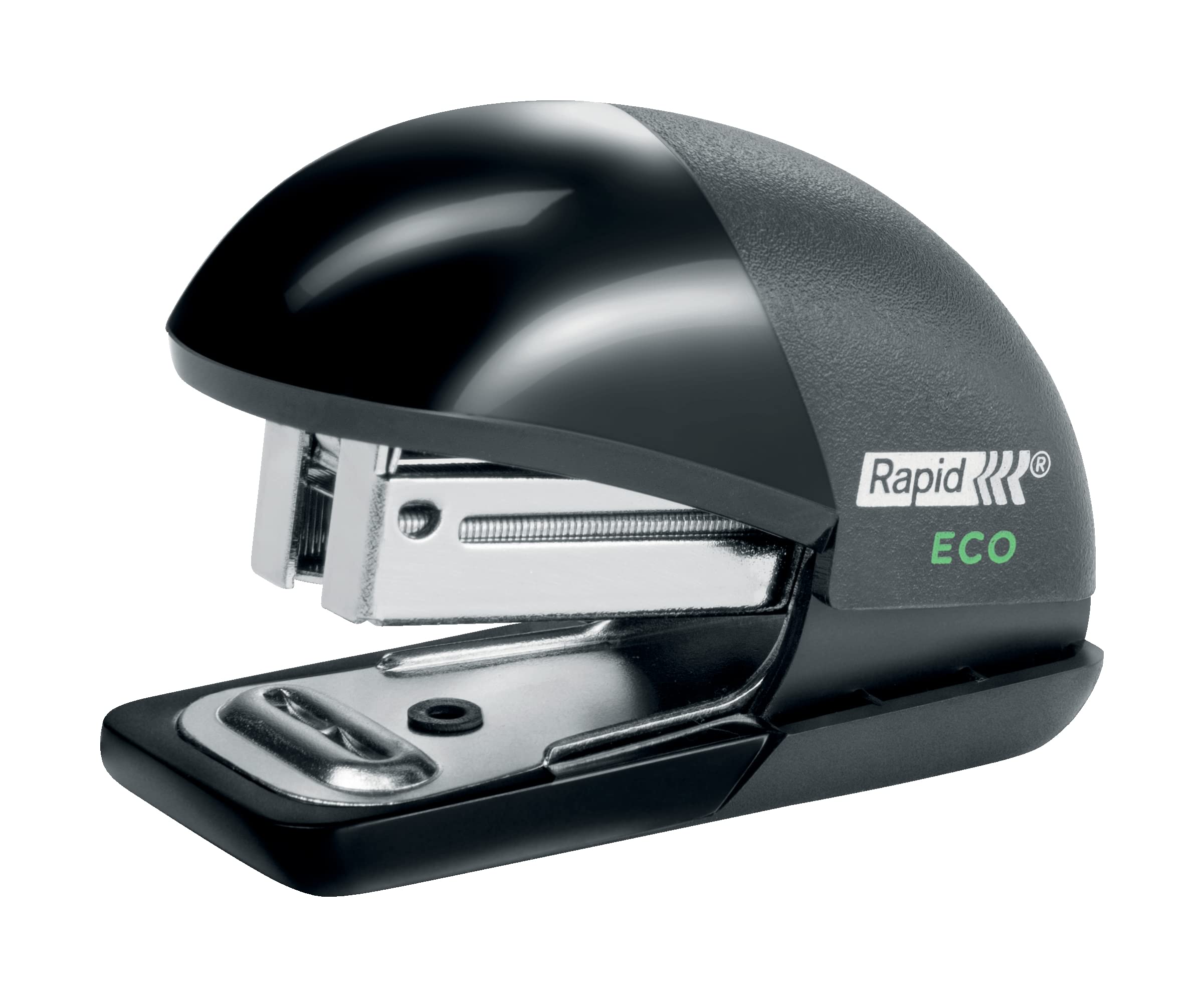 Rapid ECO Mini Stapler, Compact & Heavy Duty Small Stapler Made Using Recycled Plastic, For Home, Office Or School Use, Miniature Travel Size, Eco Conscious Stationery Range, Black, 24846201