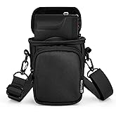 CaSZLUTION Travel Case Compatible with Canon G7X Mark III / G7X Mark II Digital Digital Camera - Compact 4K Vlogging Small Cameras Carrying Storage Bag with Strap (Black Case Only)