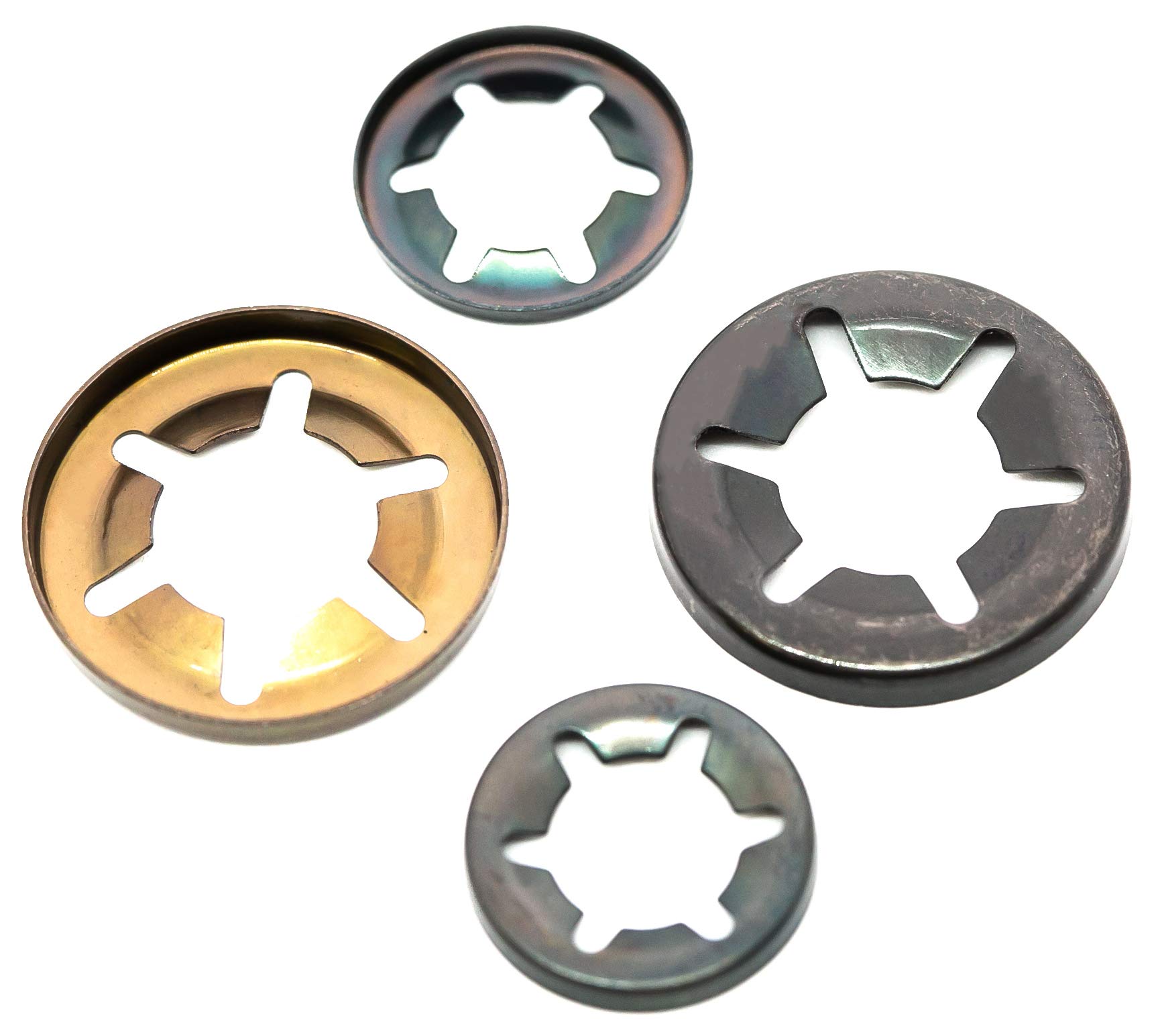 Starlock Washers For Shaft Retaining Push On Clips 2mm - 25mm Spring Steel Star Lock (20, 6mm) F02BC