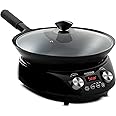 Nuwave Induction Wok, 3 Wattages 600, 900 & 1500, Precise Temp Controls from 100°F to 575°F in 5°F, Infuse Complex Charred Aroma & Flavor, Authentic 14-inch Carbon Steel Wok Included, Wok Hei