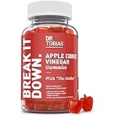 Dr. Tobias Apple Cider Vinegar Gummies with The Mother, 500mg ACV per Serving, Plus Folate, B6, B12 & Iodine, Supports Digestive Health, Gut Cleanse & Detox, Vegan, 60 Gummies
