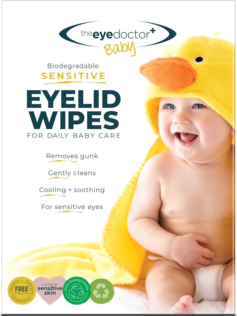 The Eye Doctor Sensitive Baby Eyelid Wipes 20 Pack Preservative Free