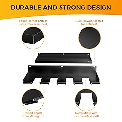 Power Tool Organizer Wall Mount with 4 Drill