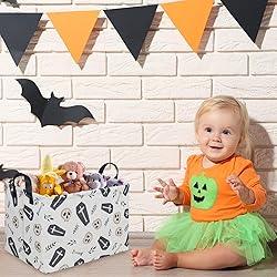 FXOCSHE Halloween goth thriller basket,Empty