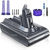 Battery Replacement for Dyson V6, 21.6V 8000mAh Li-ion Battery Compatible with V6 Animal V6 Absolute V6 Motorhead V6 Fluffy S