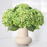 Waipfaru Hydrangea Artificial Flowers, 4PCS Real Touch Flowers, 20" Faux Hydrangea Flowers, Latex Real Touch Hydrangeas, Fake Flowers for Home Decor Party Bouquet Wedding Decoration, Green