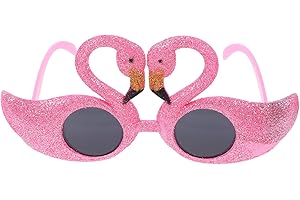 Ciieeo Funny Hawaiian Sunglasses Novelty Flamingo Party Glasses for Beach Party Favors