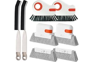 DOSANLUES Window Sill Cleaner Tool - Hard Bristle Crevice Cleaning Brush, Multifunctional Gap Scrub Brush, Window, Home Essentials, Bathroom Cleaner Tools for Household Use, Kitchen - 8PCS