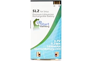 UPSTART BATTERY Replacement for Sirius Stiletto 2 Battery - Compatible with Sirius Stiletto 2 Satellite Radio Battery (1400mAh 3.7V Lithium-Ion)