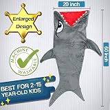 CozyBomB Cozy Shark Blanket for Kids 60x20in Flannel One Piece Hooded view 5