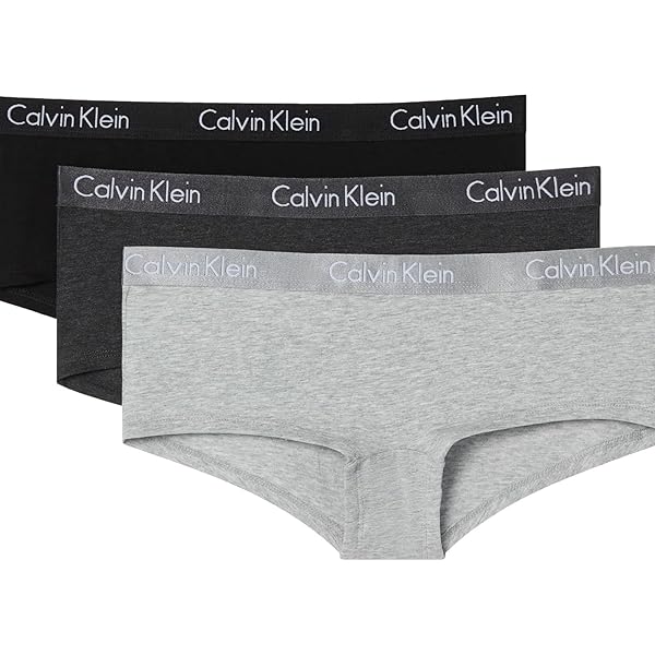 Calvin Klein, Womens, Icon Cotton Modal Boxer Brief, Grey Heather