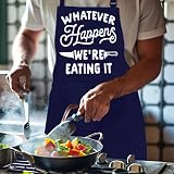 LINEN CLOSET Bbq Apron Men Funny Whatever Happens Apron 2 Front Pockets view 2