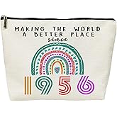 SIUNY 70th Birthday Gifts for Women Cosmetic Bags, Funny 1956 70 Year Old Birthday Decorations Gift Ideas Makeup Bag for Grandma, Mom, Her, Wife, Sister, Aun Makeup Travel Bag (1956)
