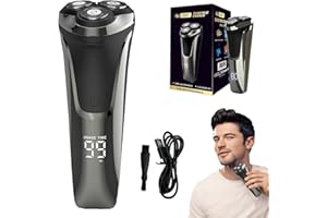 TEOTOPOA Snapbuy Electric Razor for Men, Snapbuy Electric Razor Pro of Father, 4D Floating Head Rotary Shaver,2025 New Electri c Shaver with LCD Display & Quiet Motor, IPX7 Waterproof (Black)