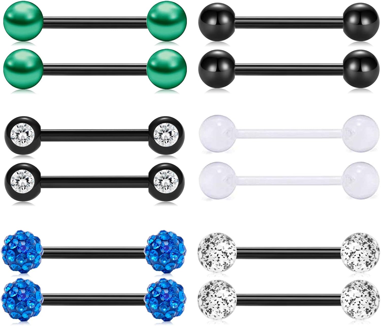 1 2 barbell tongue ring