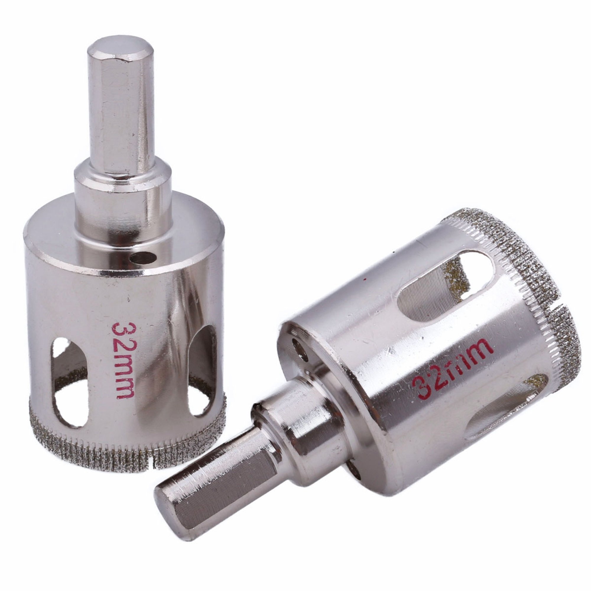 2Pcs 32mm 1 1/4 Inch Diamond Hole Saws Granite Drill Bit Masonry Tools for Stone