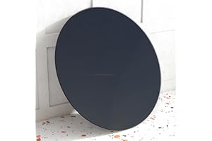 IANIYA 20 Inch Round Tempered Glass Table Top, Surface Protecto Black Glass 1/4" Inch Thick Pencil Polished Edge, Useful for Replacement, Tabletop Protector, Patio, Dining, Coffee
