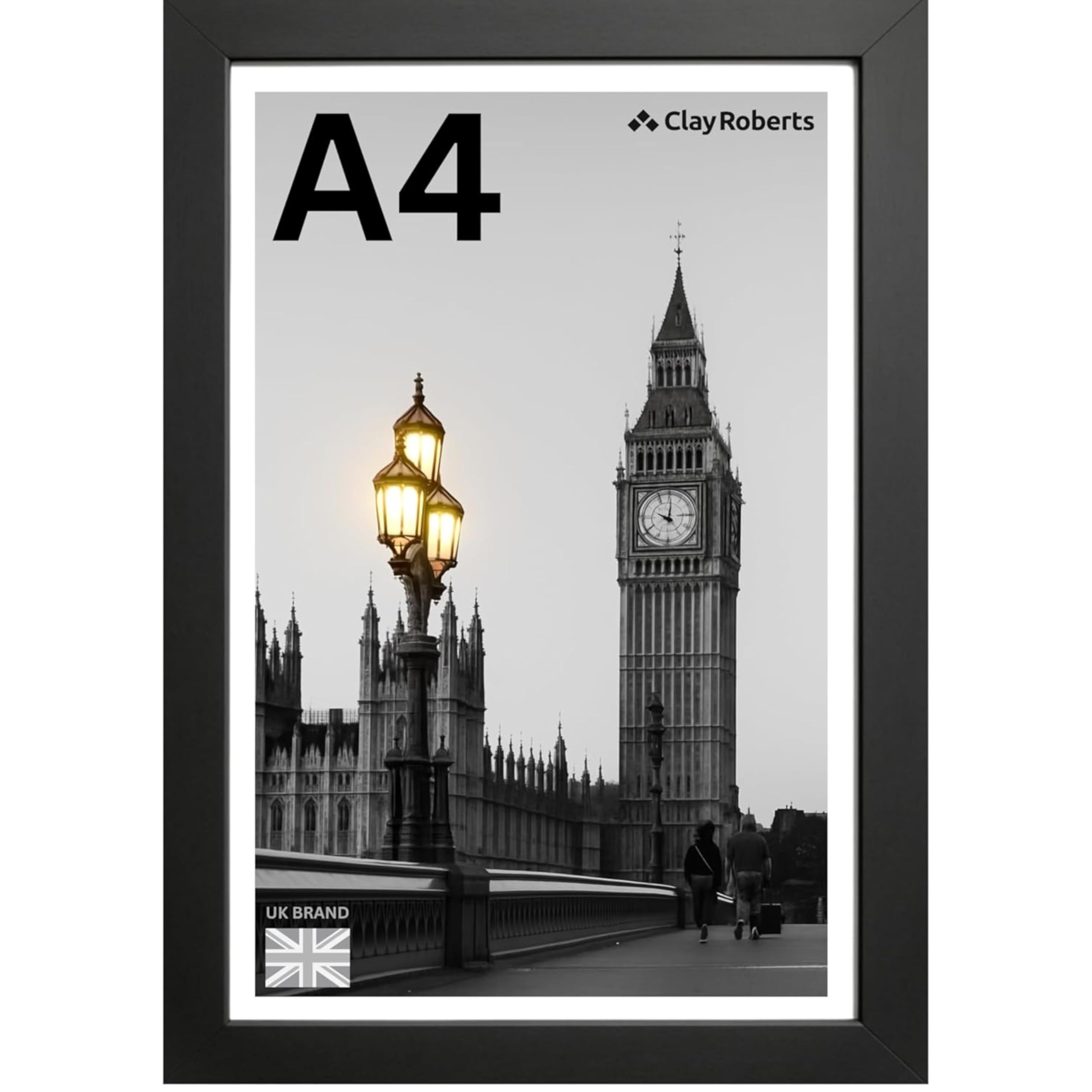 A4 Photo Frame, Black, Pack of 6, Picture Frame, Certificate, Art Print Poster, 21cm x 29.7cm, Black Frames, A4 Photo Collage Gallery Display