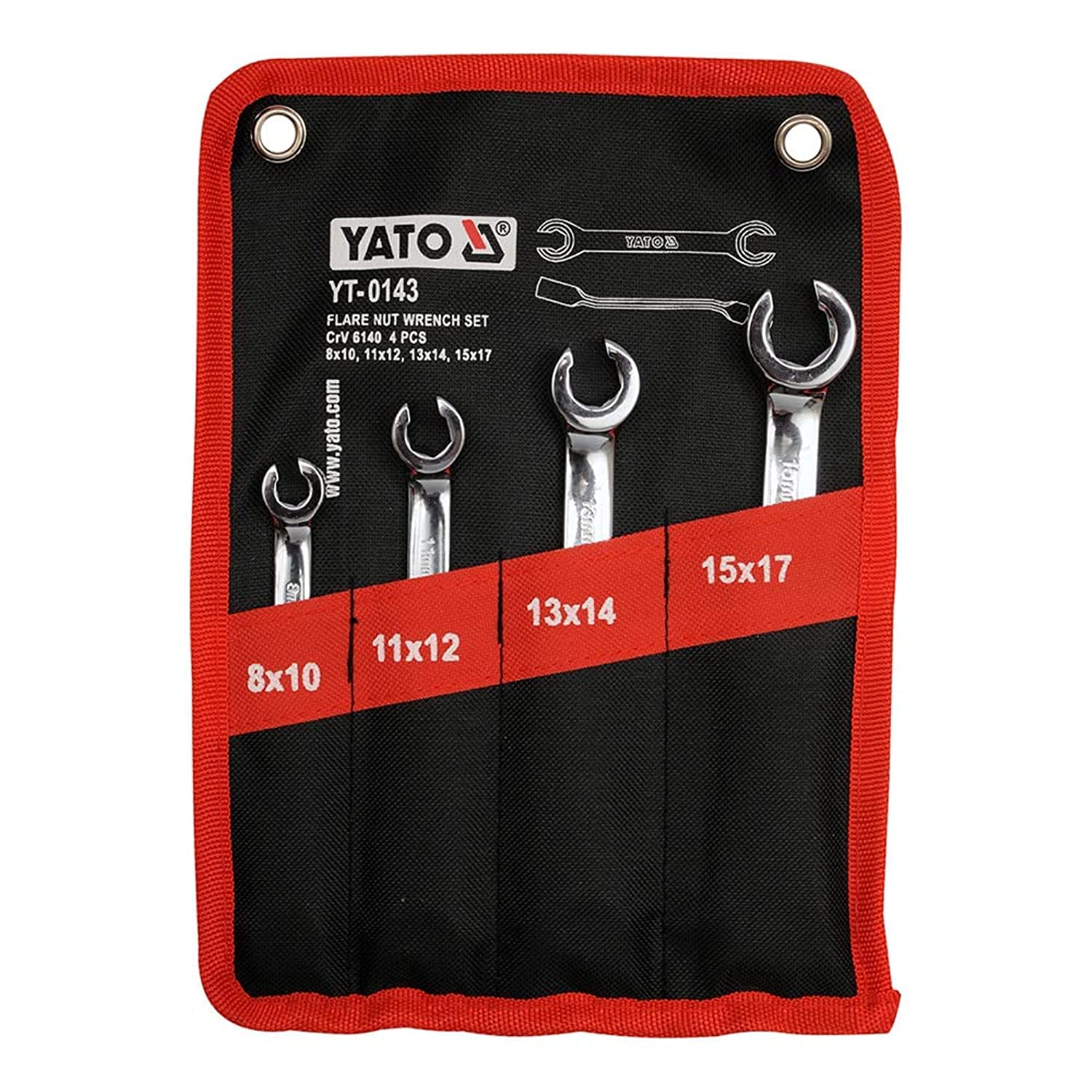 Yato YT-0143 Two Flat Spanners, 8 – 17 mm Holes