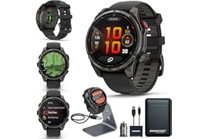 CERTIFIED BRANDS Garmin Fenix 8 Pro, 47mm, AMOLED Display, Premium Multisport GPS Smartwatch, inReach Technology for Emergency Survival, Health Tracking | Carbon Gray/Black, Signature Series Power Bundle