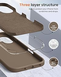 OuXul Designed for iPhone 16 Case,Shockproof Liquid