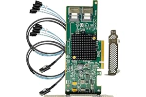 SAS HBA Card Compatible with LSI 9207-8i IT Mode PCIe SATA Expansion Card, SAS Expander Support, 8-Port 6Gbps PCIe 3.0 x8, HB