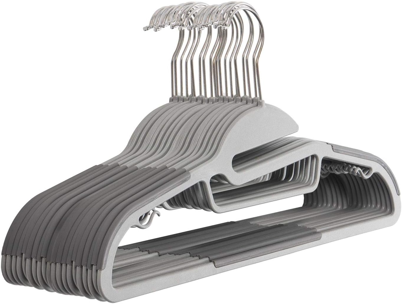 Home Treats Rubber Hangers, 20 Pack Thin NonSlip Space Saving Coat