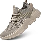 Srenket Men's Running Shoes, Non Slip, Breathable, Lightweight Fashion Sneakers, Slip Resistant Athletic Sports Walking Gym Work Shoes