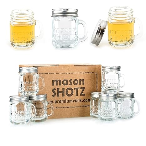 Amazon.com: Premium viales – Mini Mason tarro vasos de ...