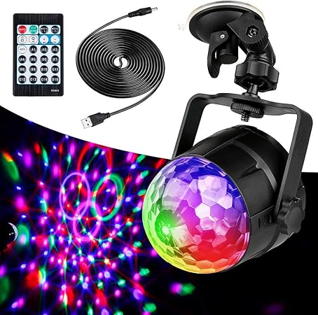 Anpro Disco Lights, Sound-aktivierte LED Disco Ball Lights mit 4 m USB