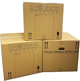 STAR SUPPLIES 10 Extra Large Cardboard Boxes 53x53x41cm with Handles view 3