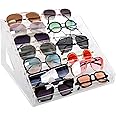 LoengMax Sunglasses Organizer - Clear Eyeglasses Display stand - Eyeglasses Storage - For Glasses Tabletop Holder Stand(7 Layer)