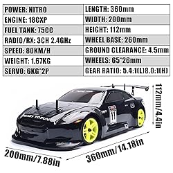 BINGXMF Nitro RC Cars 1/10 Two Speed Nitro Gas