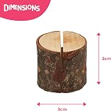 THE TWIDDLERS 50 Wooden Table Card Holders Rustic Pine Stand view 3