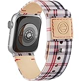 Recoppa Fabric Cloth Bands Compatible with Apple Watch 49mm 46mm 45mm 44mm 42mm 38mm 40mm 41mm, Canvas Strap with Soft Genuine Leather Lining for Apple iWatch Series 11/10/9/8/7/6/5/4/3/2/1/SE/Ultra