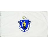 Annin Flagmakers Massachusetts State Flag USA-Made to Official State Design Specifications, 3 x 5 Feet (Model 142460)