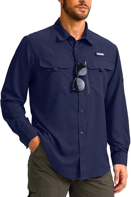 Anti Uv Mens Hiking Shirt Camisas Maja Lightweight Sun Protection