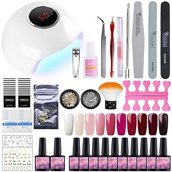 Amazon Com Fashion Zone 10 Colors Gel Nail Polish Starter Kit 24w