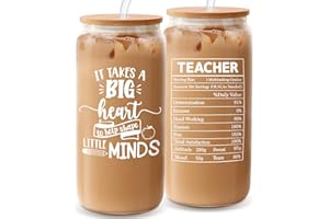 FRERDUI Teacher Appreciation Gifts - Gifts for Teachers Women Men - Best Teacher Gifts - Personalized Teacher Gift, Appreciation Week, Back to School, Gifts for Teacher Teachers Day Mother Day -16oz Glass Cup