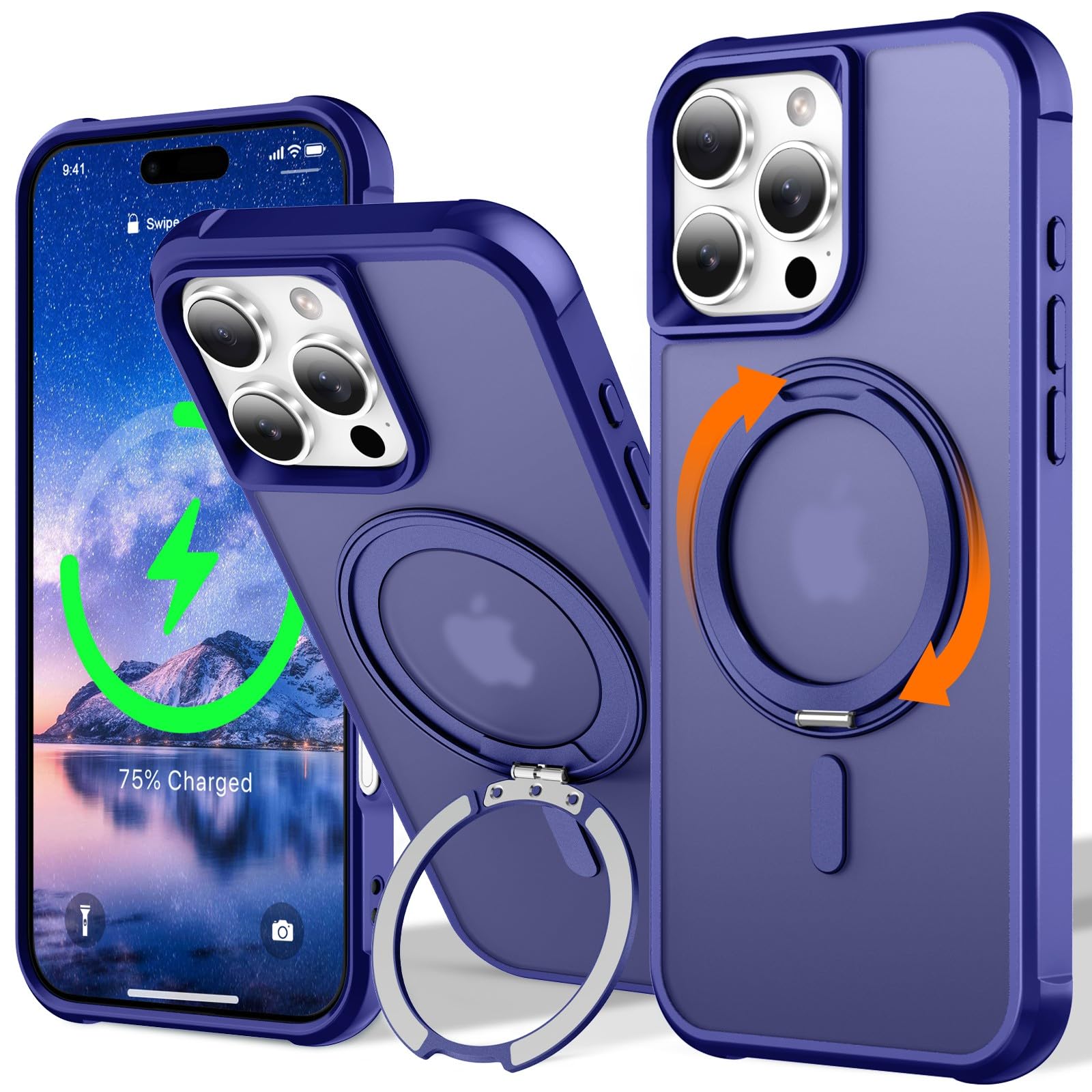 UMIONE 360° Rotatable Magnetic Ring Design for