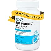Klaire Labs SFI Health Vital-Zymes Chewable Digestive Enzymes for Adults & Kids - Enzymes for Digestion - Cherry-Flavored - May Help Reduce Occasional Gas, Bloating & Indigestion (180 Chewables)