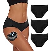 YESWEL Period Underwear For Women, Leak-Proof Hipster, Brief, Heavy Flow, 3 Pack