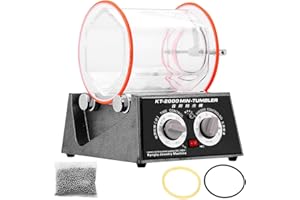 HIPOGT Jewelry Polisher Tumbler Mini Polisher Tumbler Rotary Tumbler Surface Polisher 5Kg 11 Lbs Capacity 60W Jewelry Polishing Finishing Machine for Jewelry Stone