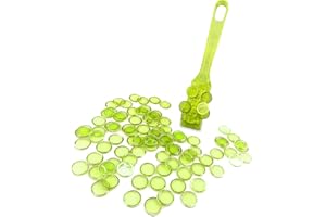 TCOINERY Bingo Lotto Game Set - Transparent Magnetic Wand & Semitransparent Chips - Family Casino Game Night Tokens, STEM Learning Accessories, Alphanumeric Counting and Sorting Chess (Yellow)