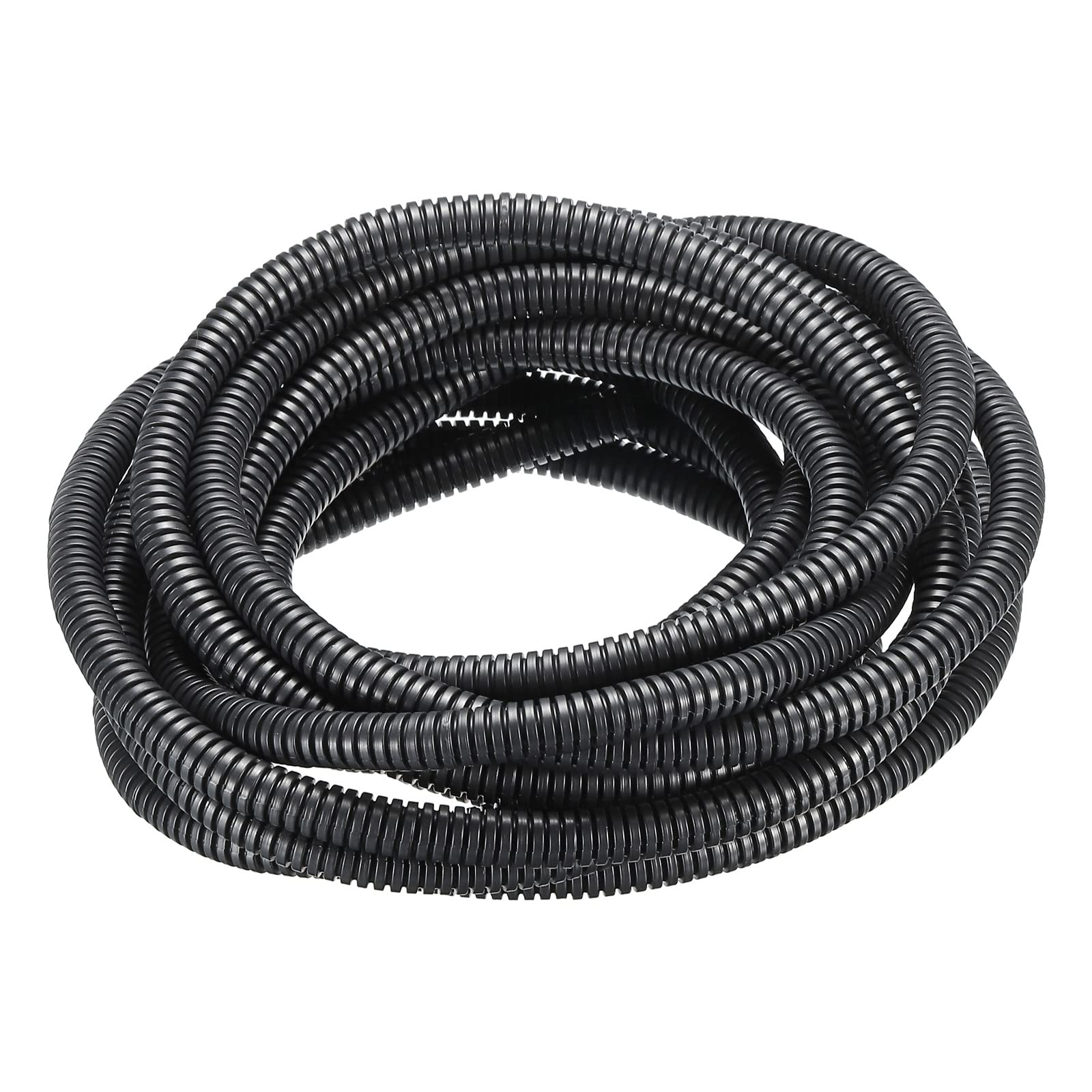 DMiotech 10mmx7mmx5m Plastic Non-Split Corrugated Tubing Indoor Outdoor Cord Management for Wrap Tidy Office Garden