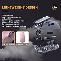 Darmoshark M3SPRO Wireless Gaming Mouse,Tri-Mode