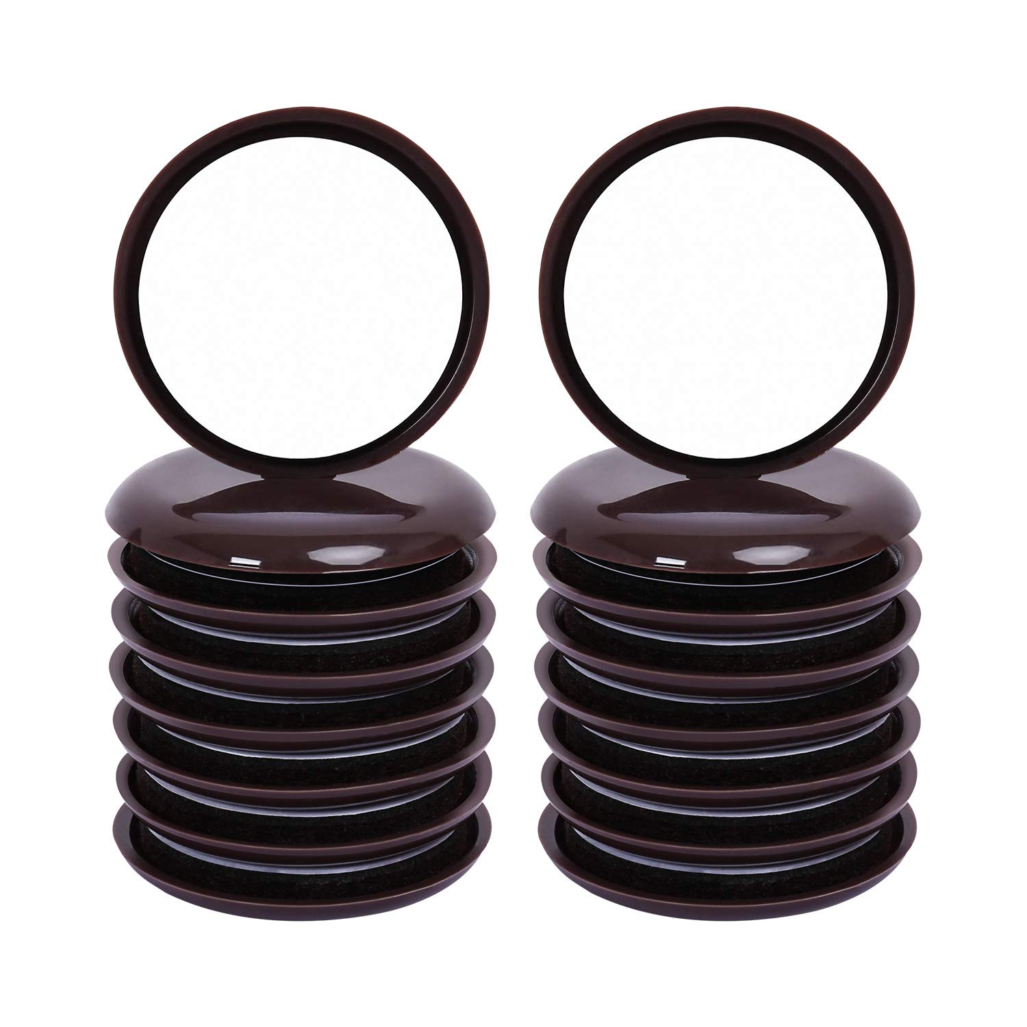 Ezprotekt Furniture Sliders for Carpet and Rug Flooring 2-1/8" Furniture Gliders for Moving Heavy Furniture Quickly and Easily - Furniture Moving Pads (Brown 54mm, 16pcs)
