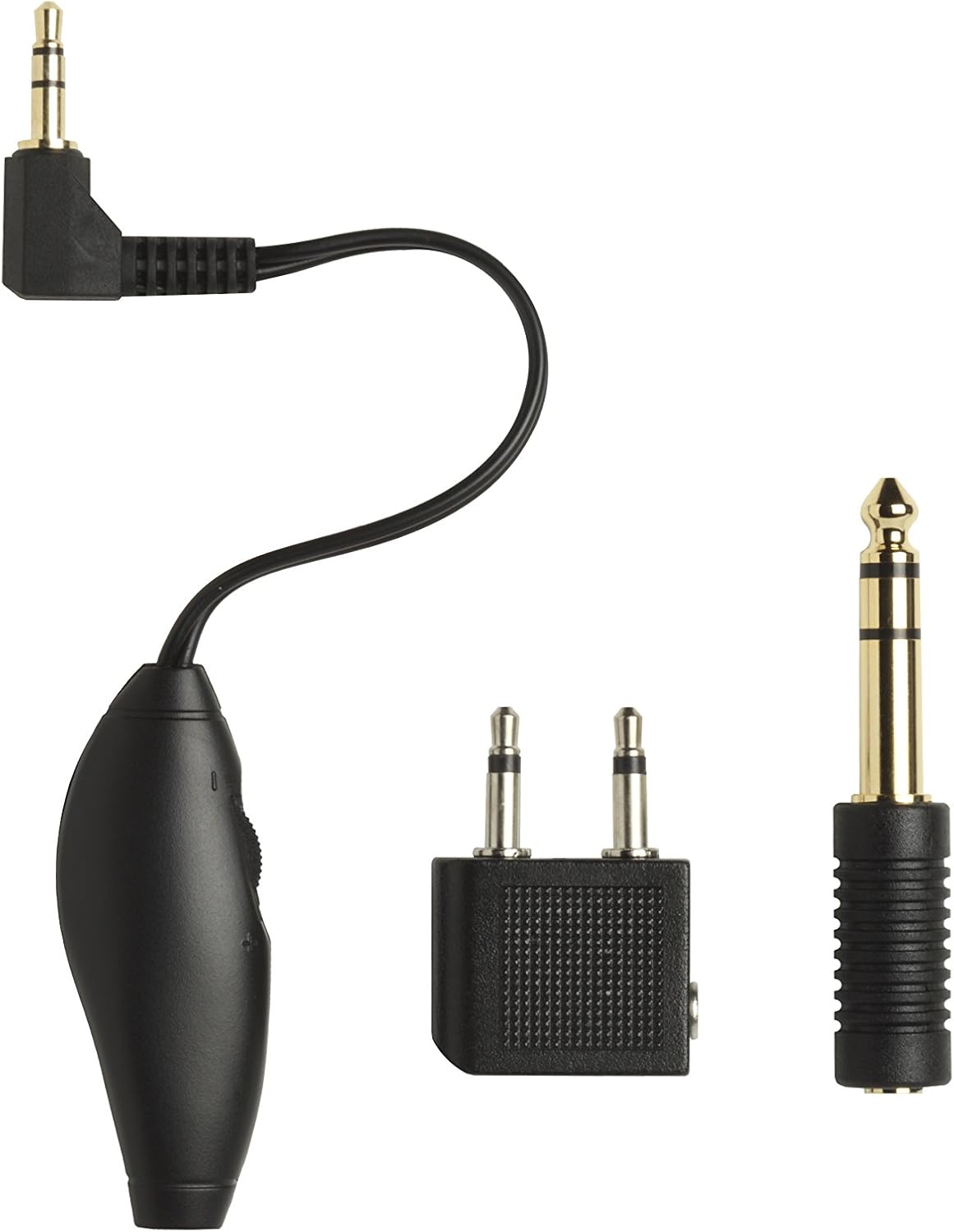 Shure Headphone Adapter Kit (1/4" adapter, airline adapter), Black